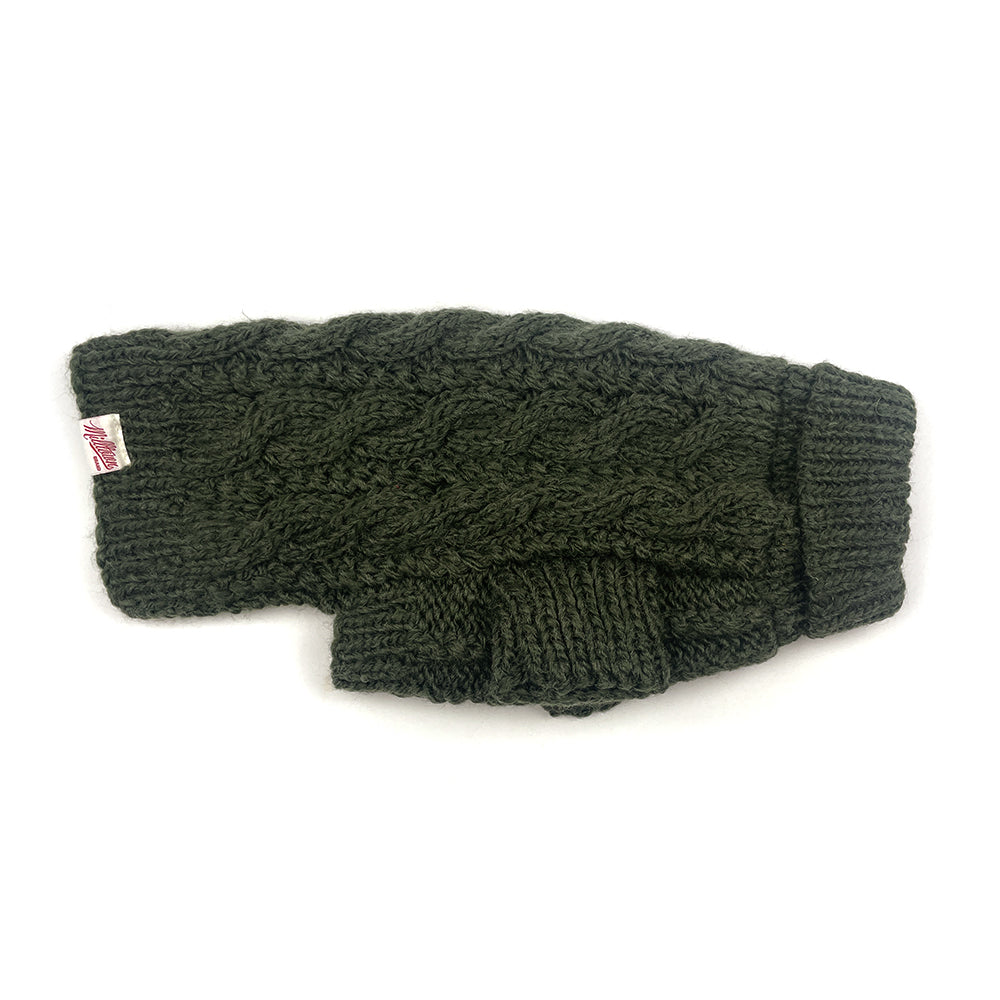 Classic Fisherman Dog Sweater | Rope Cable Knit | Hand-Knit Wool Blend