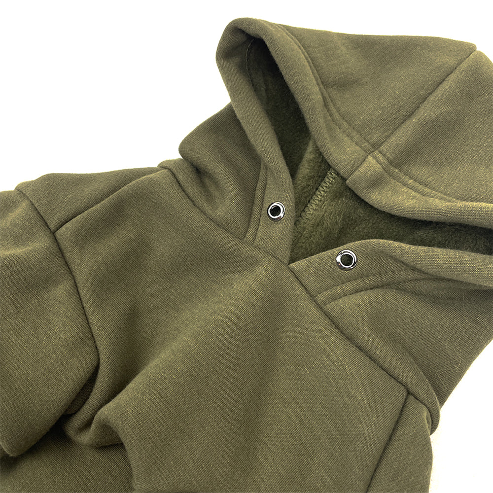 Pullover Dog Hoodie - Olive Green