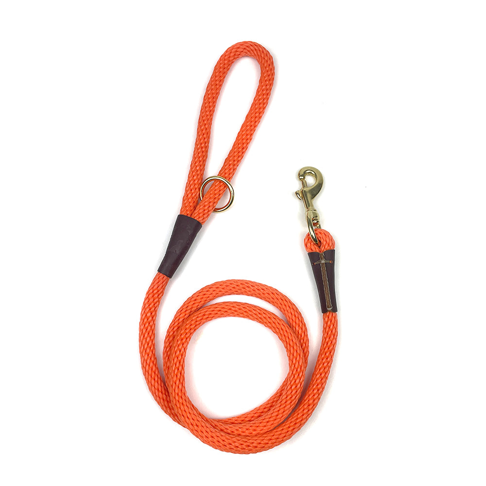 Mendota Dog Rope Leash - Orange