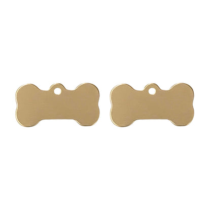 Solid Brass Pet ID Tag – Bone
