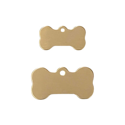 Solid Brass Pet ID Tag – Bone