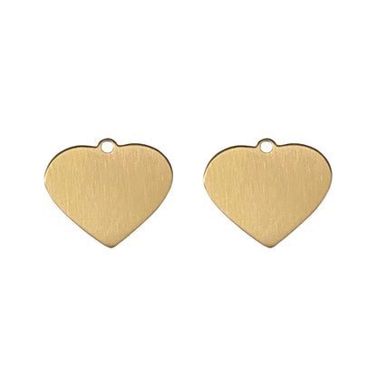 Solid Brass Pet ID Tag – Heart