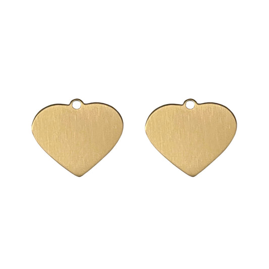 Solid Brass Pet ID Tag – Heart