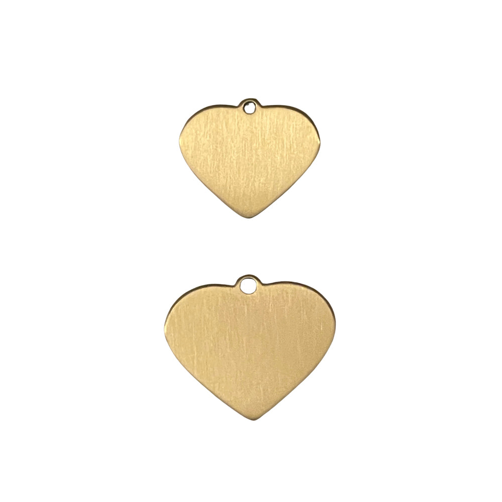 Solid Brass Pet ID Tag – Heart