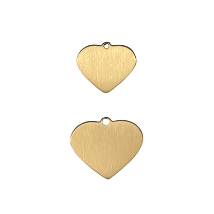 Solid Brass Pet ID Tag – Heart