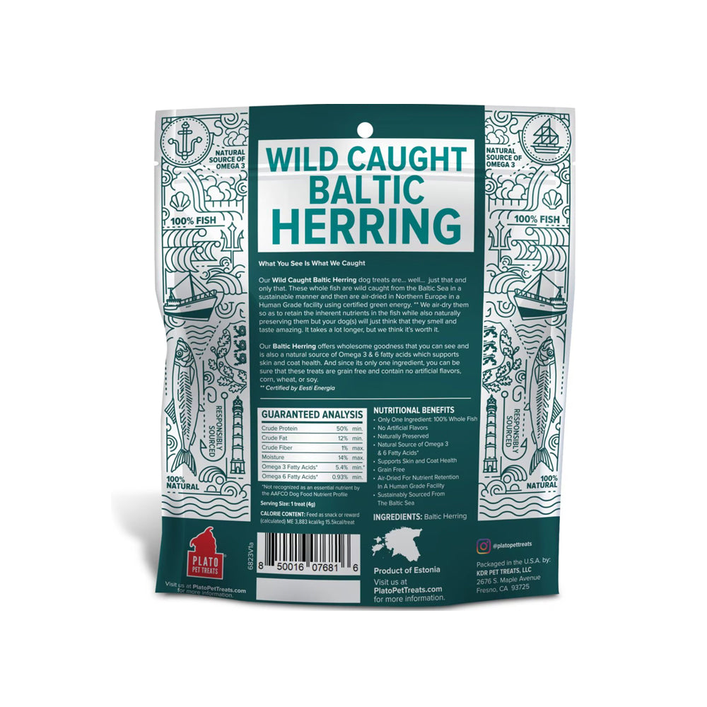 Plato Pet Treats Baltic Herring 3 oz