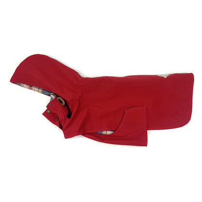 Dog Rain Poncho - Apple Red