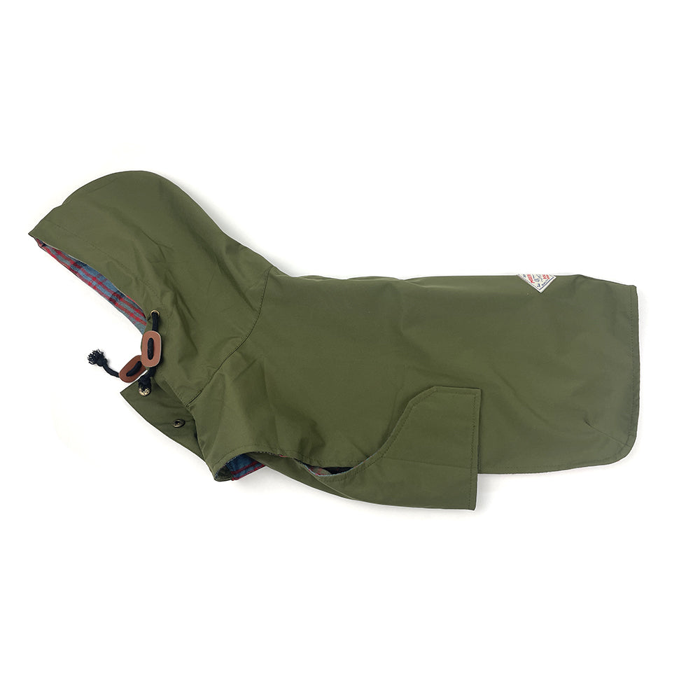 Dog Rain Poncho - Olive Green