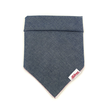 Square Dog Bandana - Chambray - Dark Blue