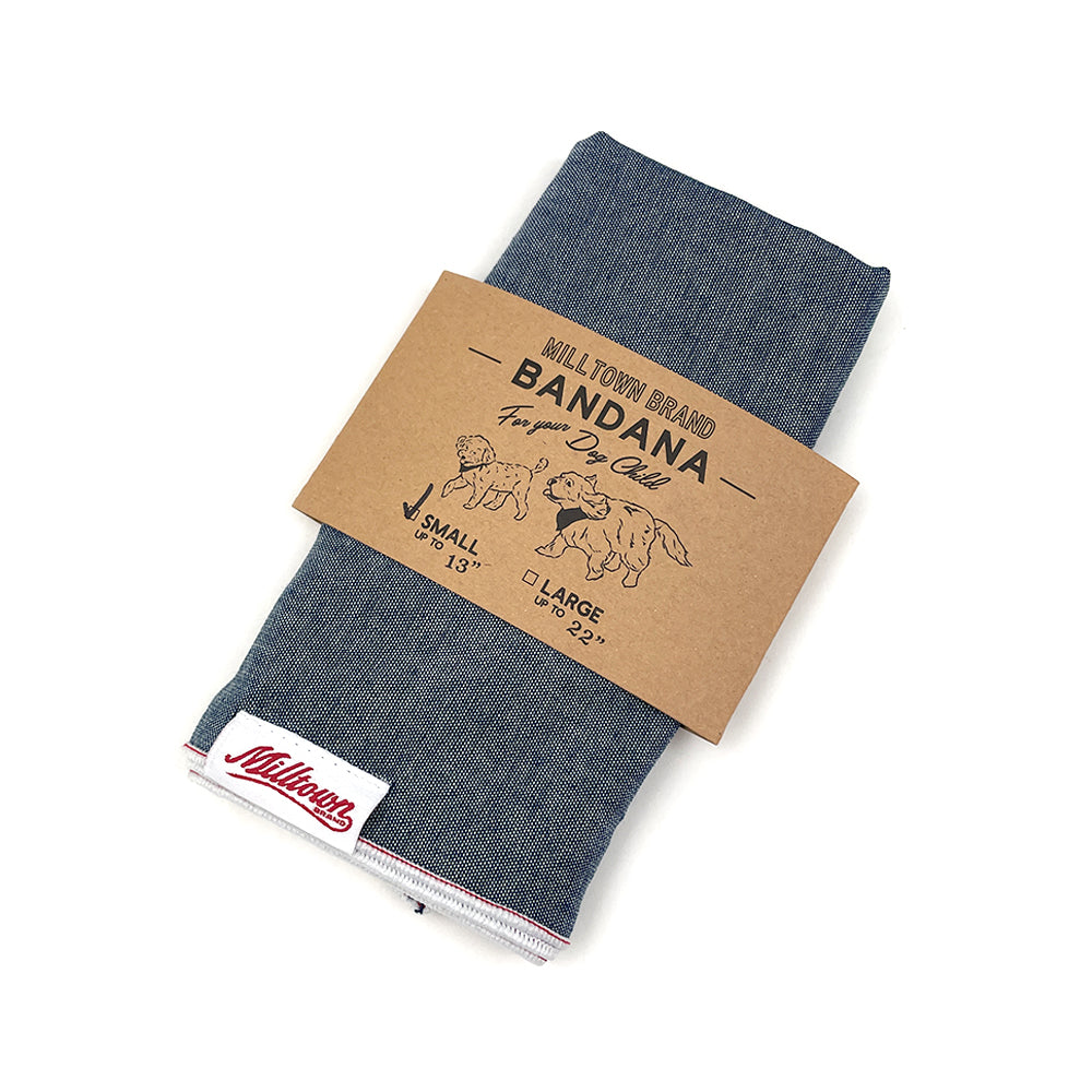 Square Dog Bandana - Chambray - Dark Blue
