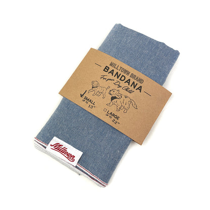 Square Dog Bandana - Chambray - Light Blue