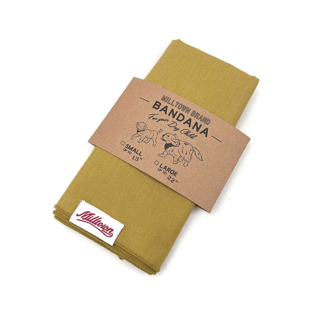 Square Dog Bandana - Poplin - Mustard Yellow