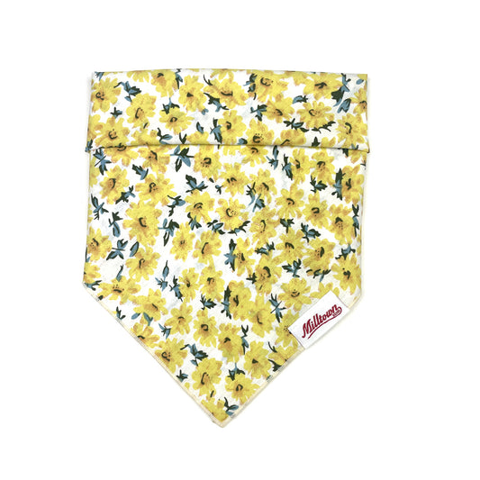Square Dog Bandana - Yellow Cosmos