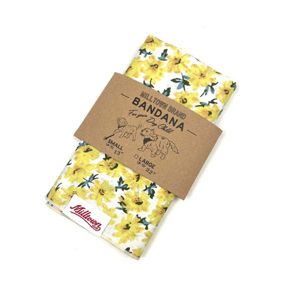 Square Dog Bandana - Yellow Cosmos