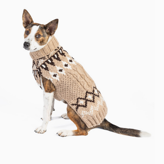 Chilly Dog Sweater - Sandy Canble Knit