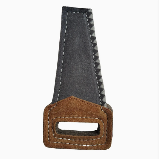 Advance Pet Products - Natural Leather & Wool Hand Saw Dog Toy for Tough Chewers