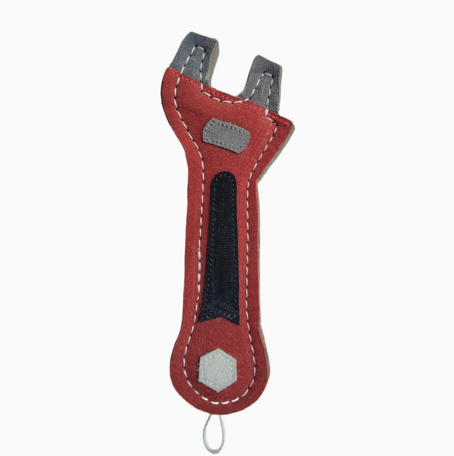 Advance Pet Products - Natural Leather & Wool Monkey Wrench Dog Toy for Tough Chewers