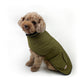 Dog Reversible Teddy Fleece/Puffer Coat - Black/Olive
