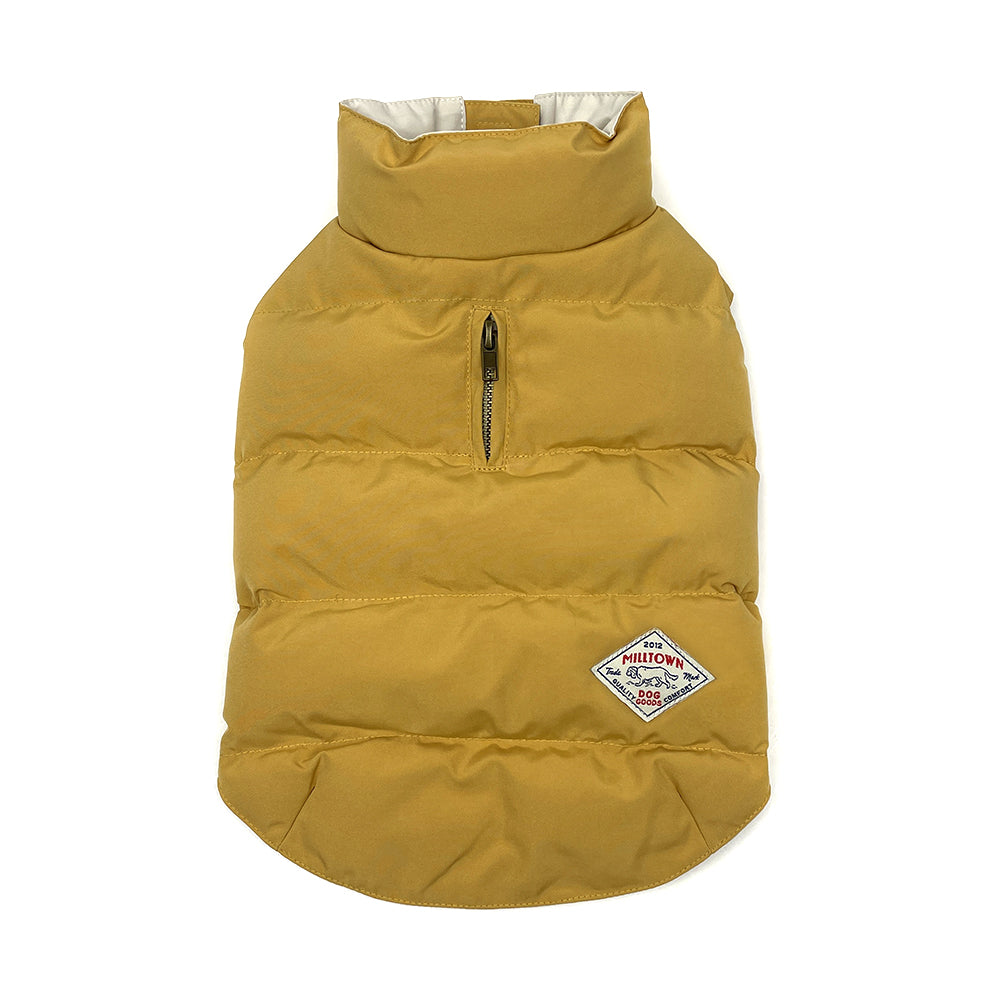 Dog Puffer Vest Jacket - Mustard Yellow