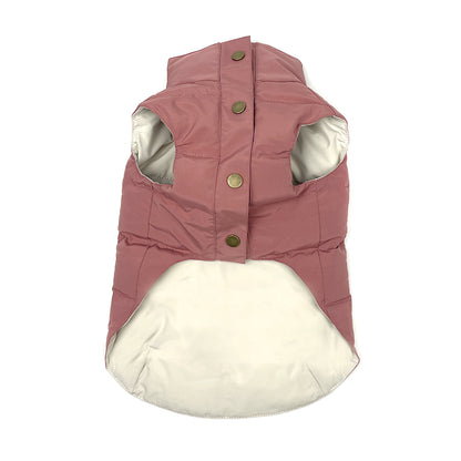 Dog Puffer Vest Jacket - Rosewood