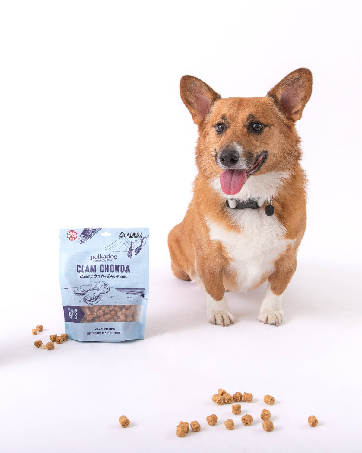 Polkadog - Clam Chowda Training Bits Crunchy Dog & Cat Treats