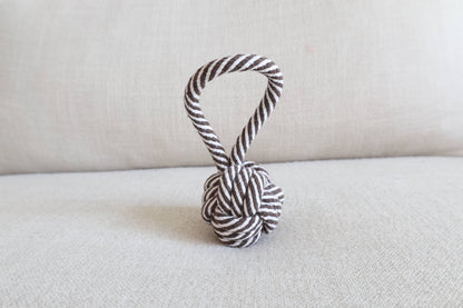 Monli Pet Toys - Black and White Rope Tug-War Toy For Small/ Medium Dogs: Tug Ball
