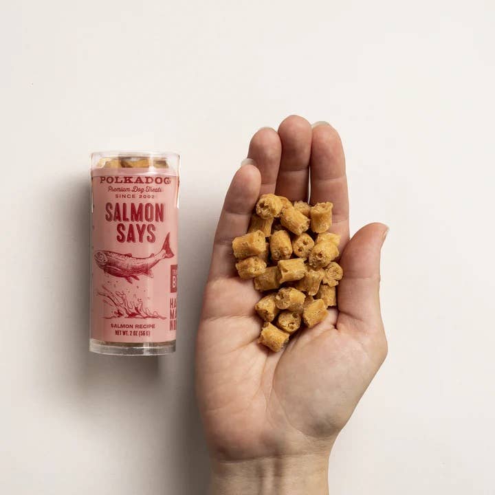 Polkadog -  Salmon Says Training Bits Crunchy Dog & Cat Treats