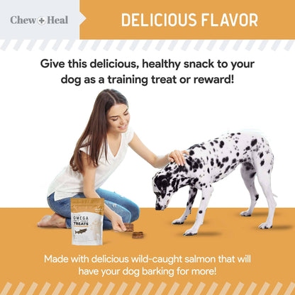 Chew + Heal : Wild Alaskan Omega Soft Jerky Treats for Dogs - 5oz. Bag