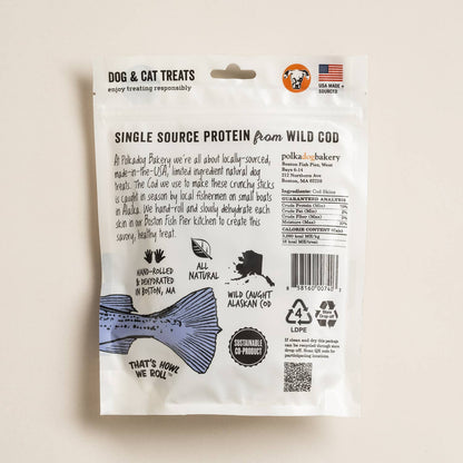 Polkadog - Cod Skins Jerky Shorties Crunchy Dog & Cat Treats