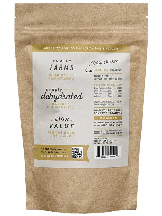 Farm Hounds - Chicken Jerky - All-Natural Dog Treats - 3.5oz: 3.5oz