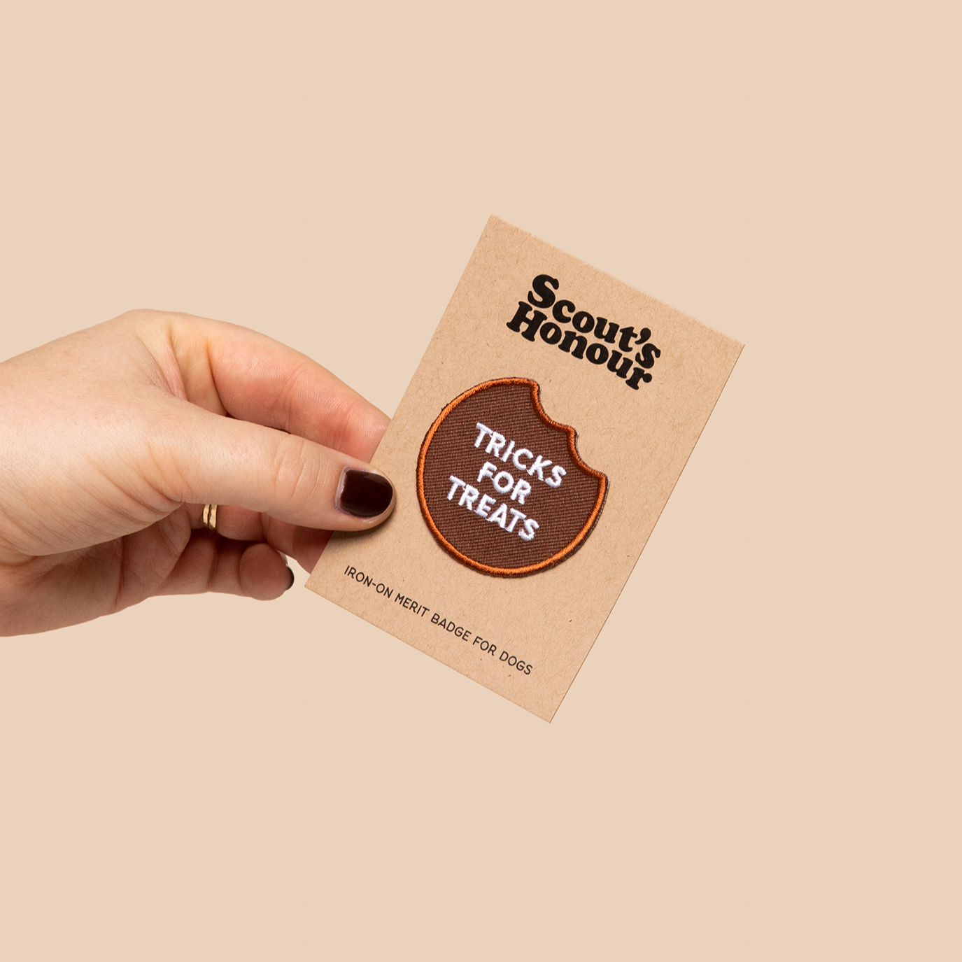 Scout's Honor - Tricks for Treats iron-on patch for dogs