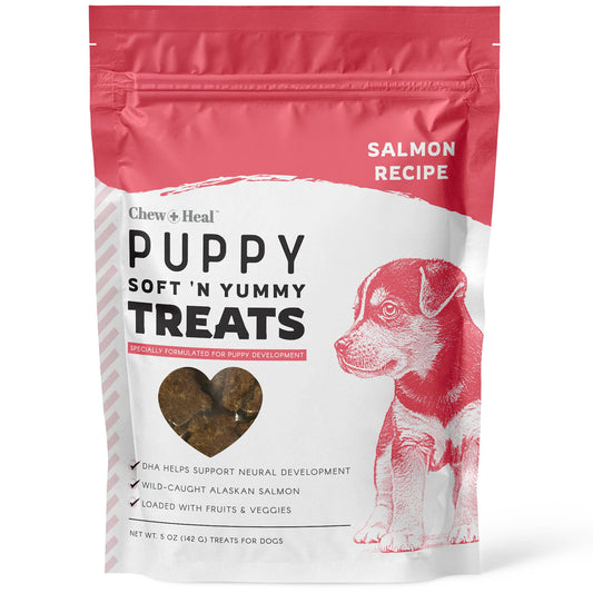 Chew + Heal : Puppy Wild Alaskan Salmon Limited Ingredient Dog Treats: 5oz