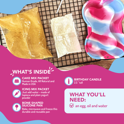 Dog Birthday Cake Kit - Birthday Cake with Pupfetti Sprinkles