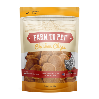 Farm To Pet - Chicken Chips Dog Treats – Made in USA: 4oz