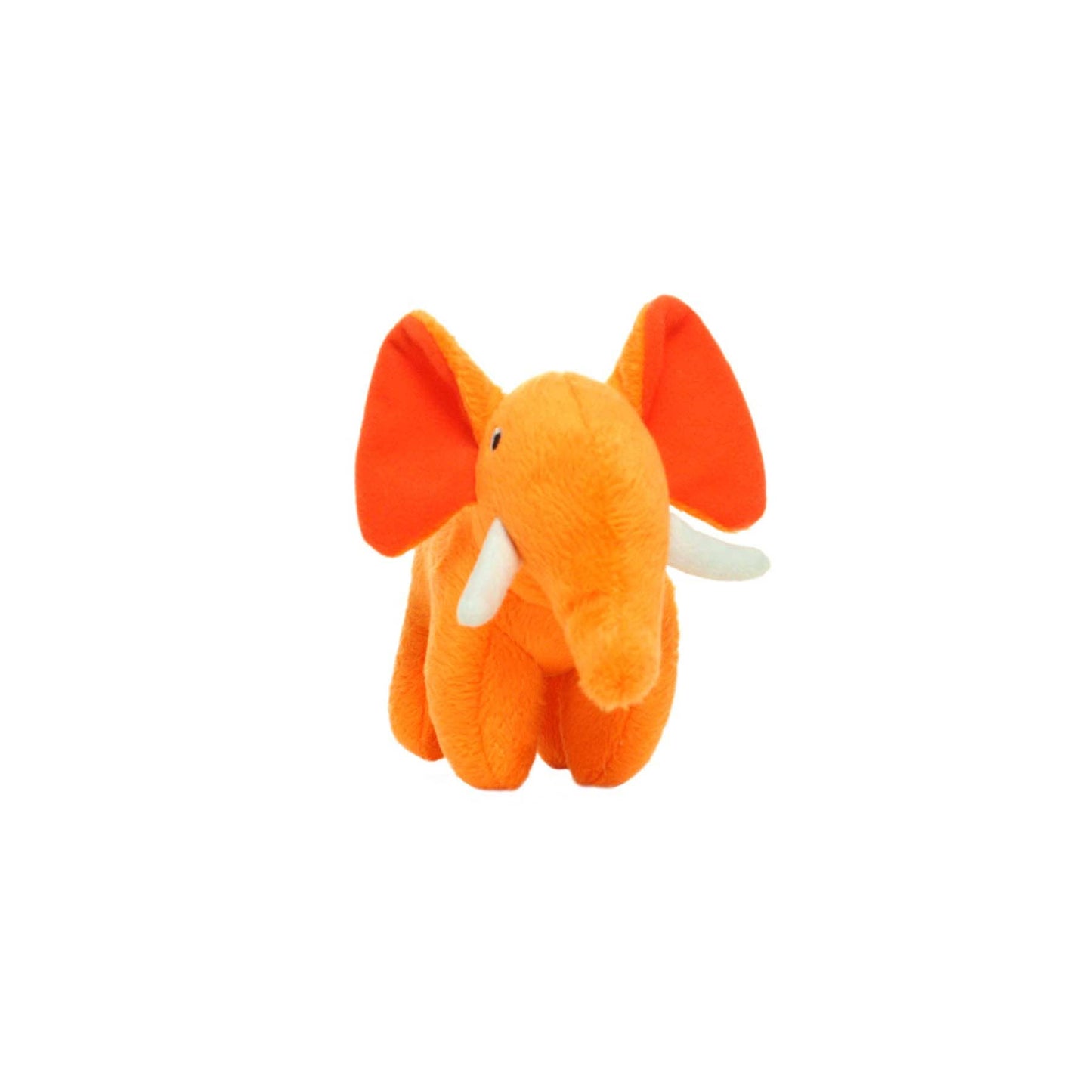 Mighty Jr Safari Elephant - Orange, Plush, Squeaky Dog Toy