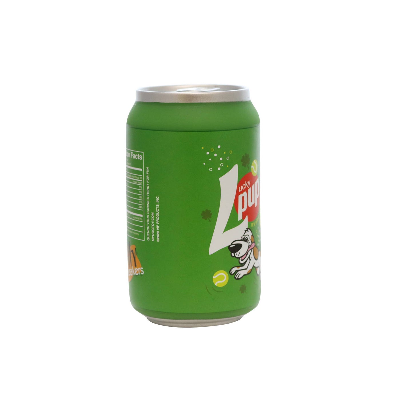Silly Squeaker Soda Can Lucky Pup, Squeaky Novelty Dog Toy