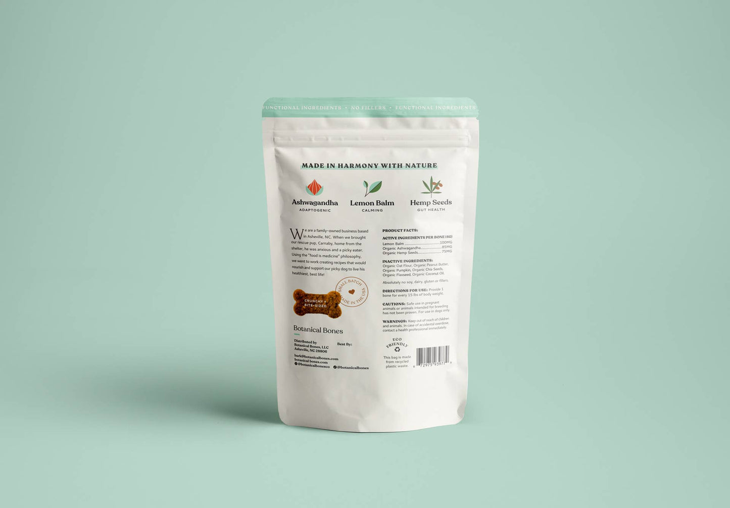 Botanical Bones - Balance + Calm Cookies - All Natural, Organic Dog Treats