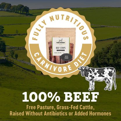 Farm Hounds - Beef Strips - All-Natural Dog Treats - 4.5 oz: 4.5oz