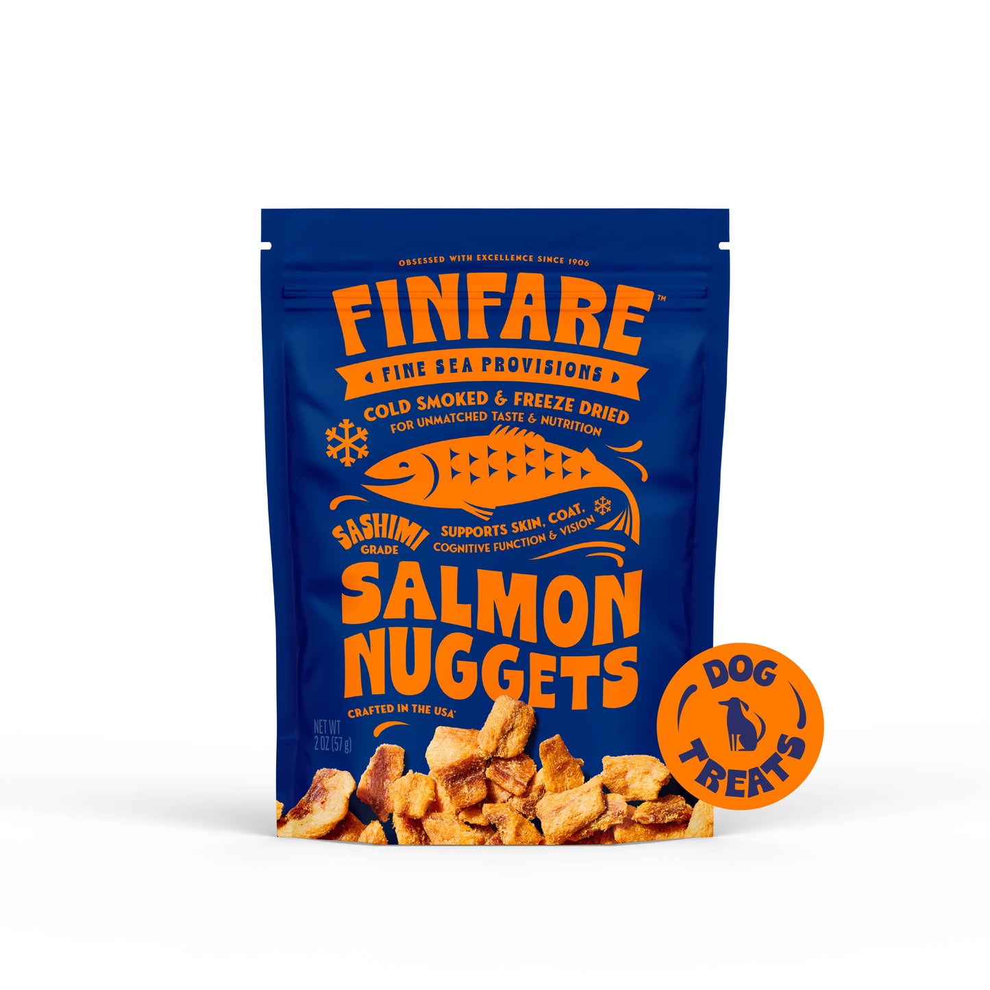 Finfare - Freeze-Dried Salmon Nuggets for Dogs, 2oz