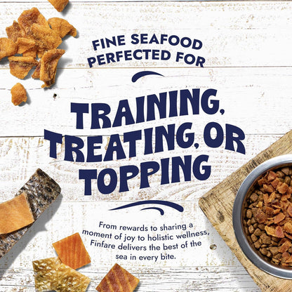Finfare - Freeze-Dried Salmon Skin Bites for Dogs, 2oz