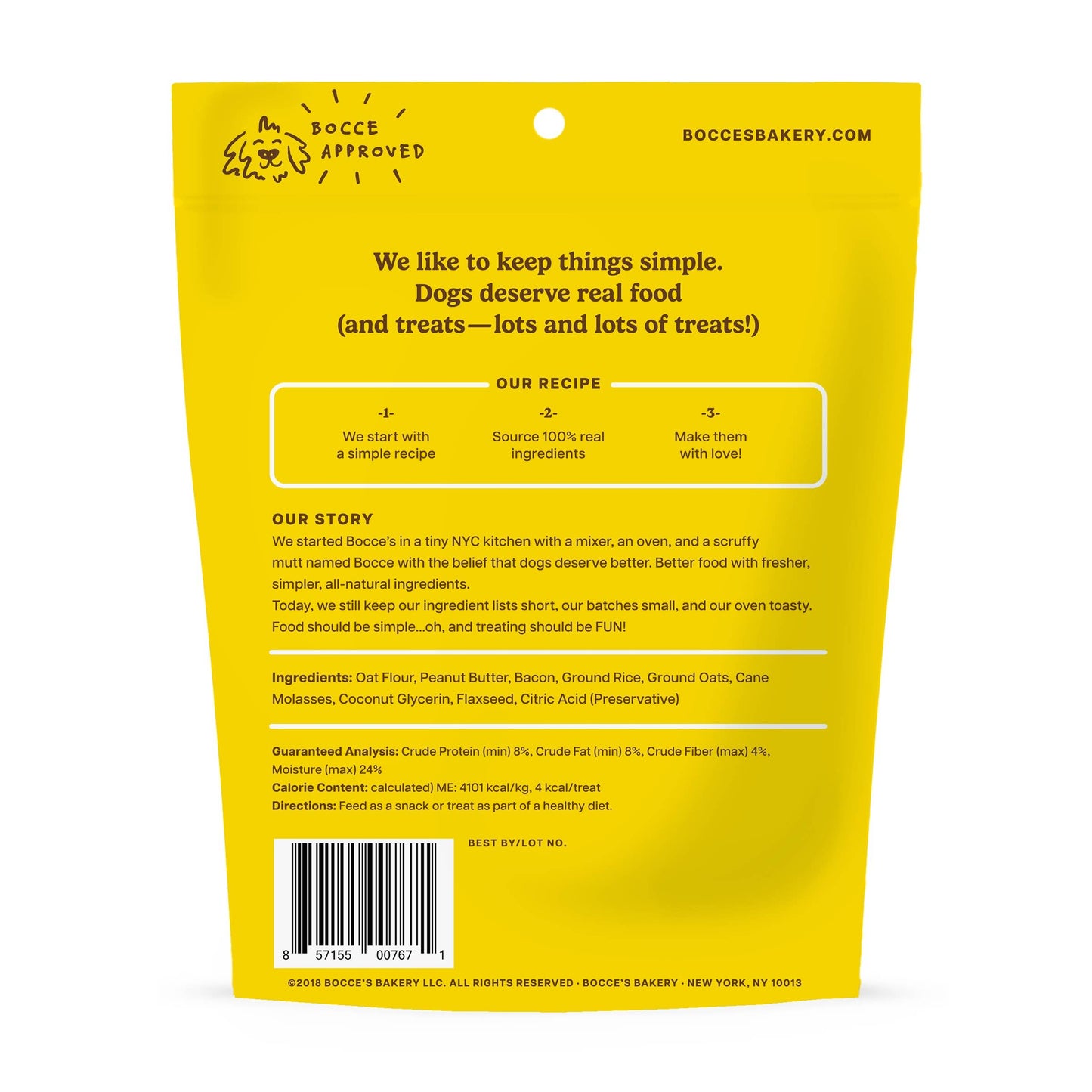 Bocce's Bakery - Bac'N Nutty Training Bites Dog Treats 6oz