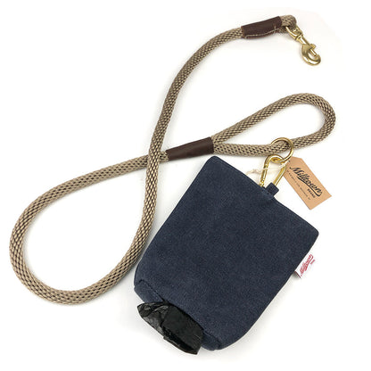 Dog Waste Bag Dispenser Combo - Midnight Blue - Waterproof Washed Canvas