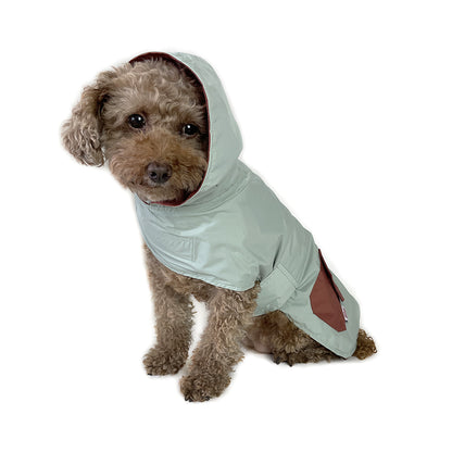 Dog Reversible Rain Coat - Cinnamon-Mint