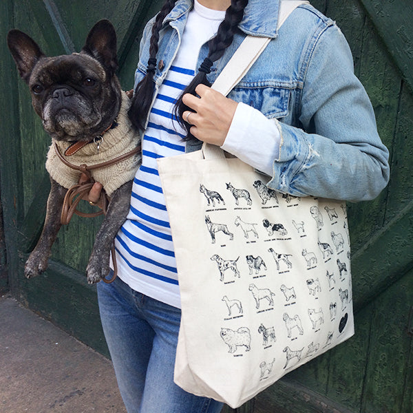 Dog breed tote bags best sale