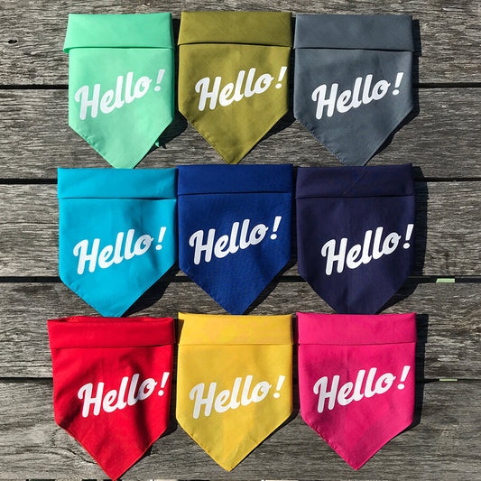 Dog Bandana - Hello!