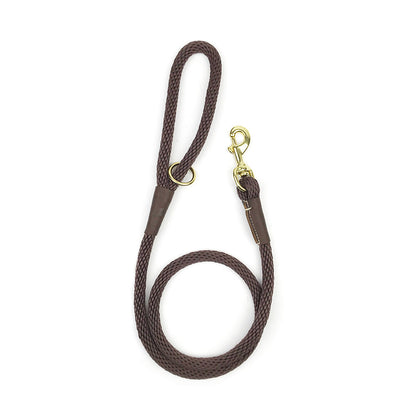 Mendota Dog Rope Leash - Dark Brown