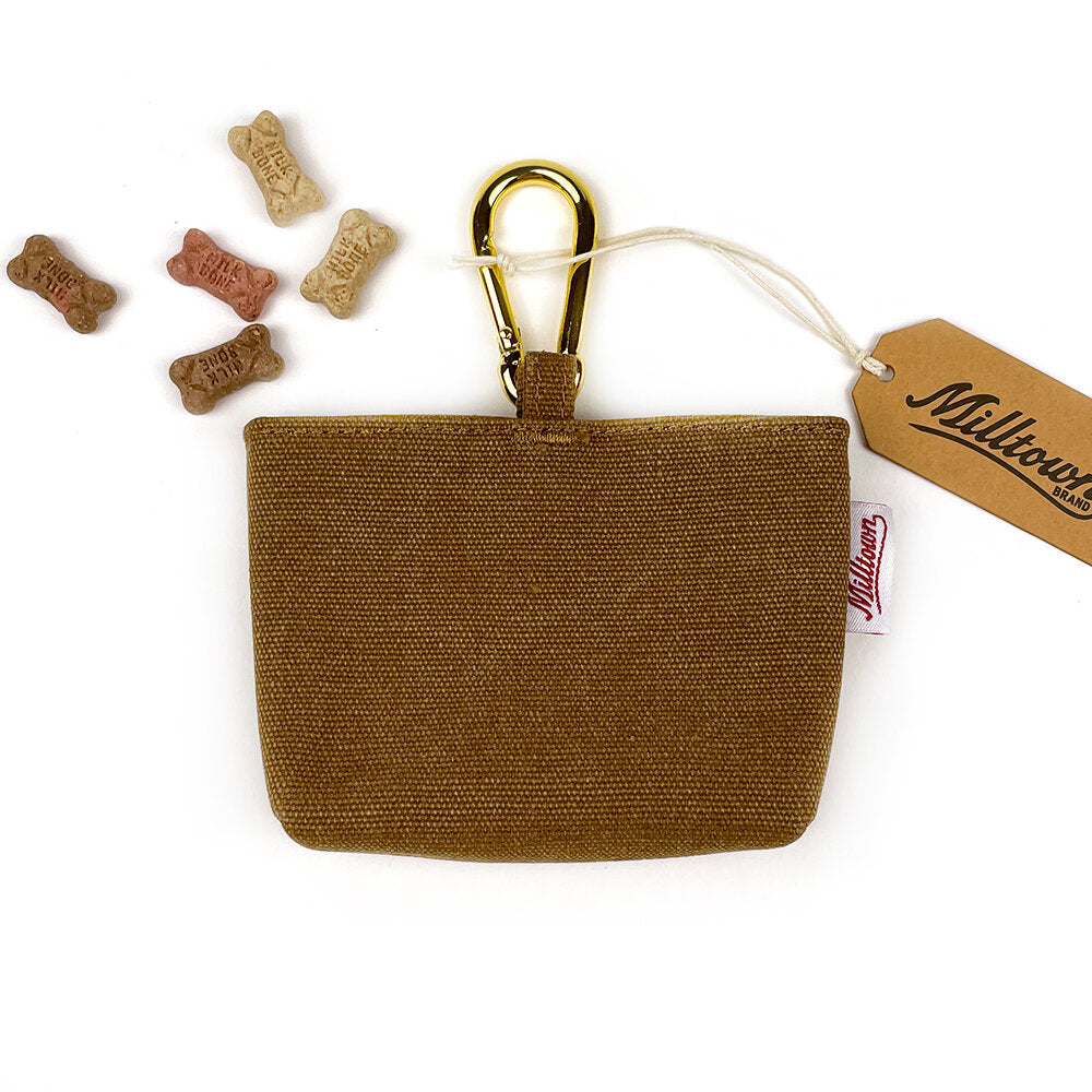 Dog Treat Case - Nutmeg Brown - Waterproof Washed Canvas