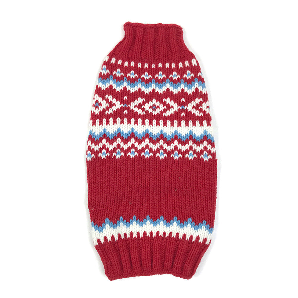 Chilly Dog Sweater - Red Nordic