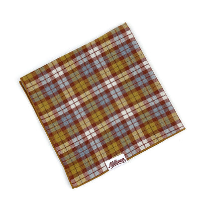 Square Dog Bandana - Pumpkin field Plaid