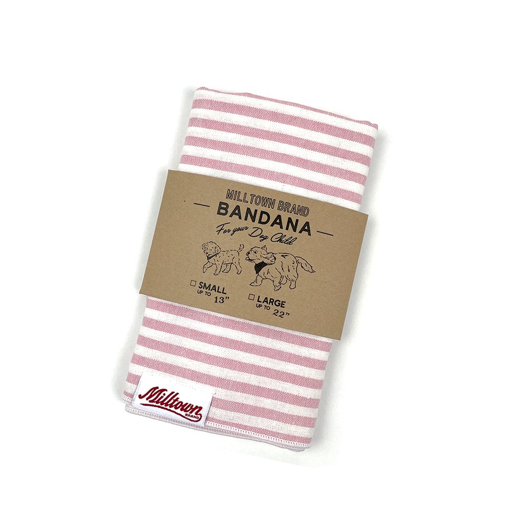 Square Dog Bandana - Pink Lemonade Stripe